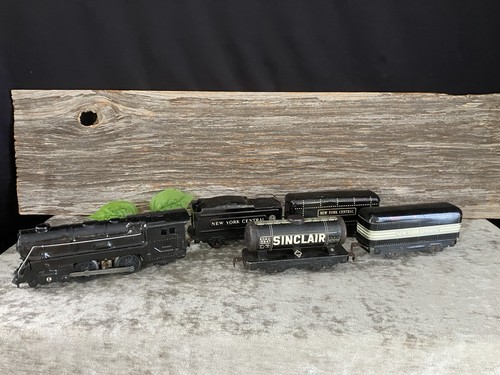 Marx train engine with four - with,