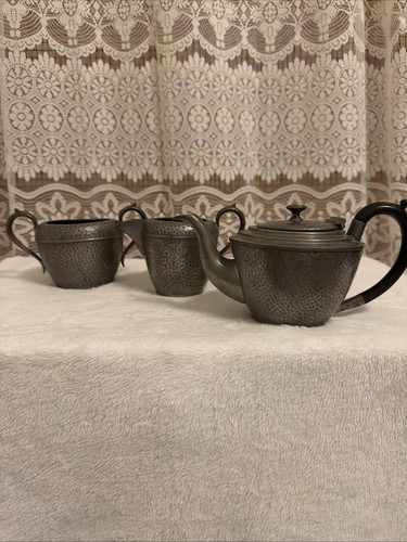 Tea set civic pewter teapot - tea,