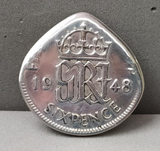 Genuine 1948 UK  Sixpence Coin
