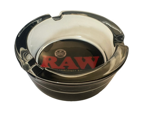 85mm glass ashtray clear round - clear,
