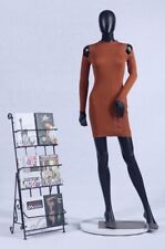 FC-4 Female Mannequin Abstract Black Matte Head Woman Doll Black