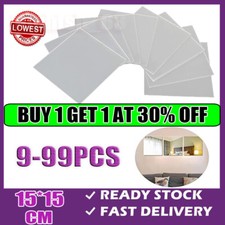 9-99 Pcs Mirror Sheets Self Adhesive Non Glass Mirror Tiles Wall Sticky Mirror