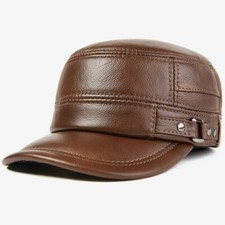 Men Leather Trapper Hat