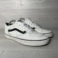 Vans Trainers Mens White UK Size 8 Leather Rowley Shoes