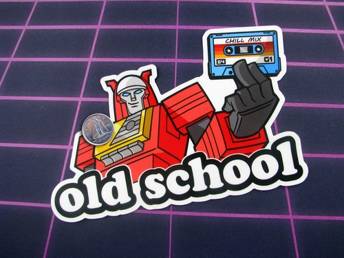 Old school vinyl sticker - school",