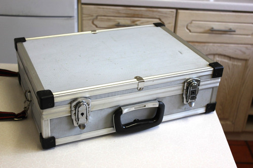 Vintage aluminium camera case - vintage,