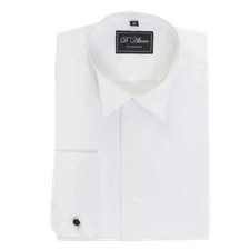 White Pleated Dress Shirt Wing