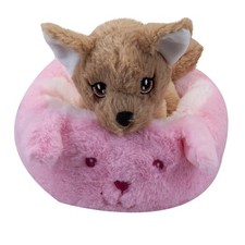 Chihuahua Pink Bed Soft Toy
