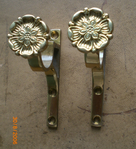 Pair solid brass curtain - a,