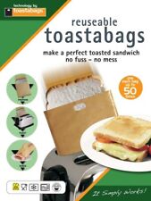 Toaster Bags 2 Pack Toastie Sandwich Toast Bags Pockets No Fuss Or Mess Reusable