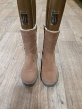 Cotton Traders Ladies Beige  Sheepskin  Midcalf Boots UK(4)EU(37) VL-2226B