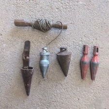 Vintage Lot Of 4 Plumb Bobs /