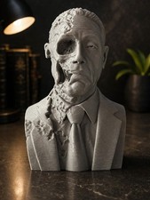 Half Skull Bust Sculpture