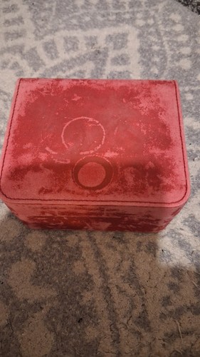 Red omega watch box used - red,