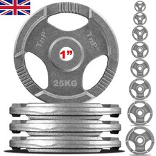 TnP Cast Iron Weight Plates 1" Hole Standard Disc Plate Dumbbell Barbell Weights