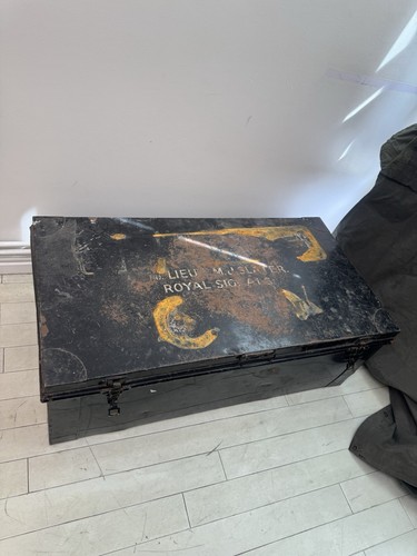 Wwii metal military trunk - metal,