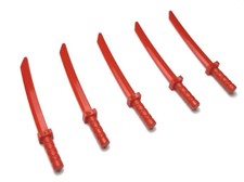  LEGO x5 Red Minifigure Weapon