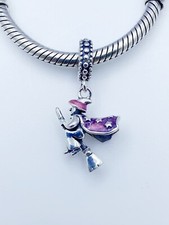 Witch On Broom Dangle Charm