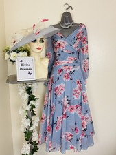 Mother of Bride Groom  Condici Size 18 "Ashley" Tea Length 52" Dress & Hatinator