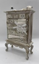 Dolls house bedroom furniture chest of drawers in 1/12th Scale. 