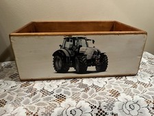 VINTAGE STYLE  TRACTOR STORAGE BOX CRATE RECLAIMED TIMBERS  33x20x12.5cm