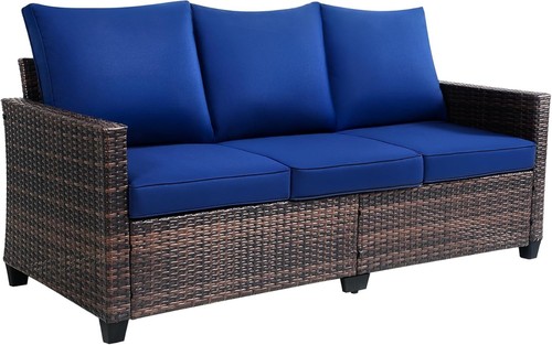 Seat rattan outdoor - 3-seat, pe
