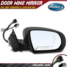 Electric Door Wing Mirror Drivers Side for Jeep Cherokee 2014-2019 Power Fold