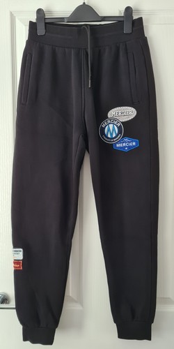 Mercier mens black joggers - black,