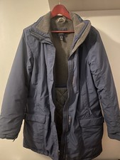 Womens Lands' End The Squall Parka  Coat Blue Jacket M Medium unisex ( no hood )