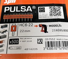 Spit Pulsa nails 22mm  HC6-22 Nails 22mm (Pack of 500+ Gas) New