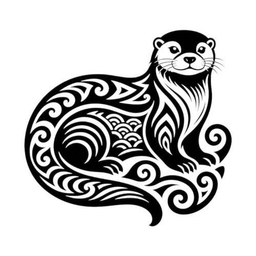 Otter vinyl decal - otter,