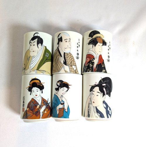 Japanese ukiyo tea cup - ukiyo-e,