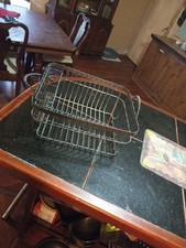 Mid Century Vintage Coated Wire Dish Drying Drainer Rack Industrial Look