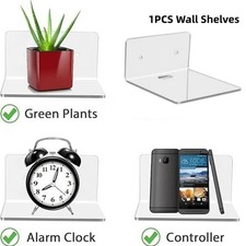 Small Wall Shelves Transparent Hanging Shelves  Smart Speaker Action