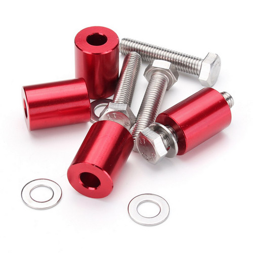 Red aluminum billet bonnet - aluminum,