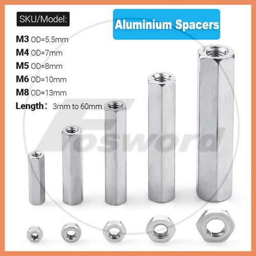 Aluminium hex hexagonal pillar - hex,