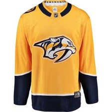 Brand New With Tags NHL Fanatics Hockey Nashville Predators Jersey Yellow