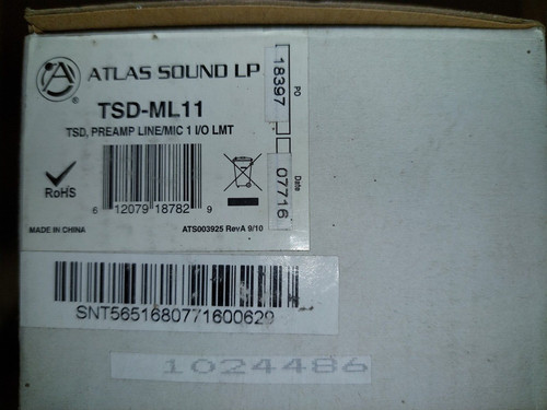 Atlas sound tsd ml11 preamp - sound,