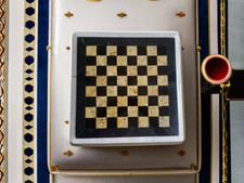 Coral Stone and Black Marble