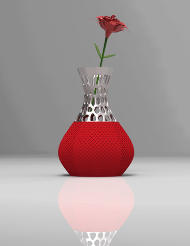 Textured vase with - vase,