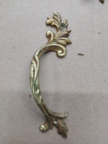 Vintage ornate brass drawer - vintage,