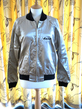 Vintage Marshall Amps 25th Anniversary Silver Satin Tour Jacket Size Large.