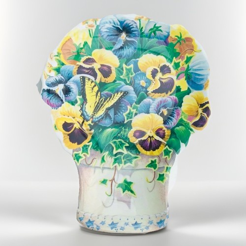 Ceramic display piece floral - ceramic,