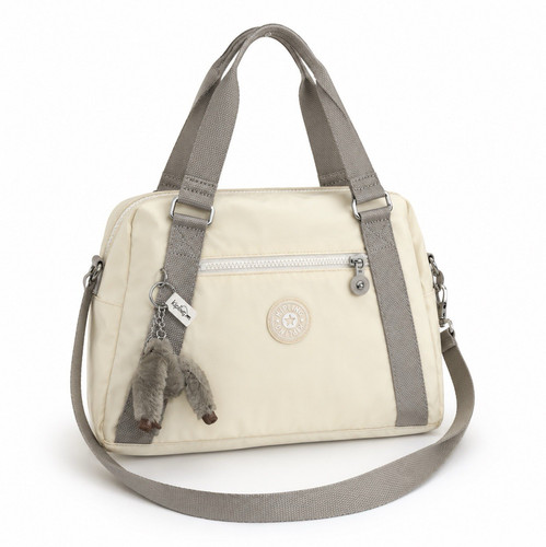 Kipling cream shoulder bag zip - kipling,