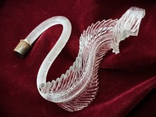 Antique Murano glass chandelier leaf C1890 clear