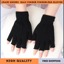 1 Pair Unisex Half Finger Wool