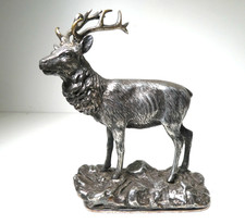 Antique Silver Plate WMF Germany Highland Stag Deer Figurine Monarch of Glen
