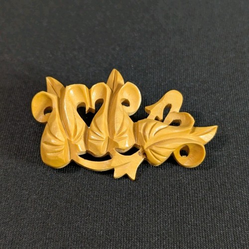 Vintage carved butterscotch - vintage,