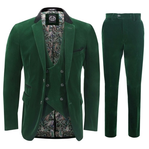 Mens piece green velvet suit - mens,