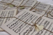 20 sheet Vintage Manuscript Music Paper. CHRISTMAS Crafts. Decoupage Card making